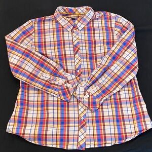 Talbots Women's Colorful Plaid Button Down Shirt